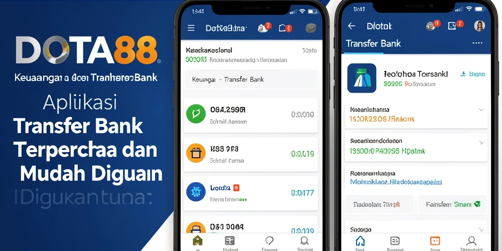 Antarmuka DOTA88 yang sederhana untuk transfer bank.