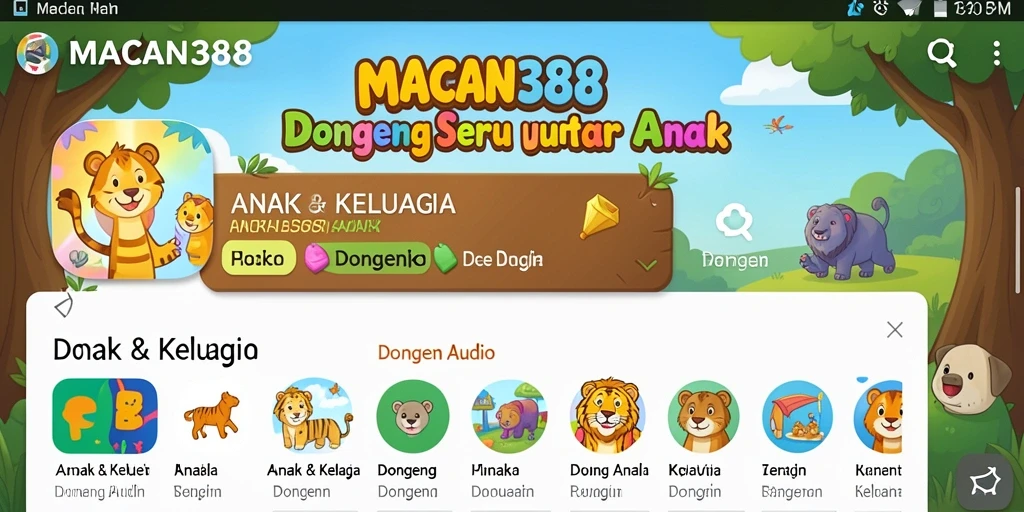 Antarmuka pengguna aplikasi MACAN388 yang menarik dan mudah digunakan.